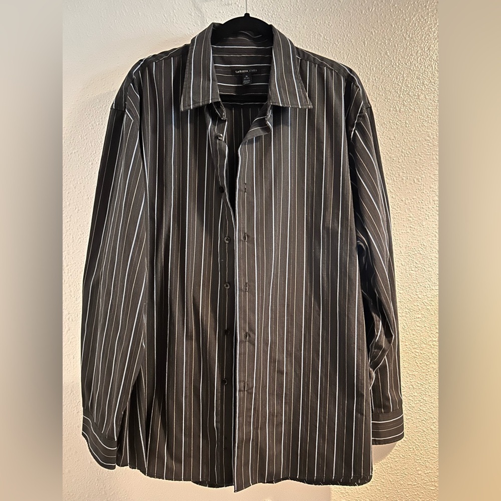 Van Heusen Pinstripe Men's Dress Shirt Size XL